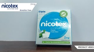 NICOTEX 2MG CLASSIC FRESH MINT  CHEWING GUM  ClickOnCare [upl. by Meeki348]