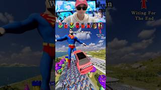 Super Heros Cars vs 1000 superman vs Jump Challenge😎🚘 shorts beamngdrive [upl. by Sirej731]