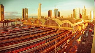 Frankfurt Skyline Bahnhof Mannheimer Straße [upl. by Cchaddie]