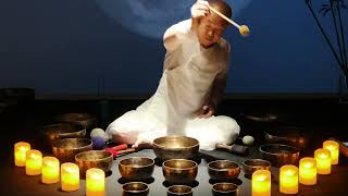 Chakra Alignment Symphony Tibetan Singing Bowlssingingbowlmeditationmusicsoundbathssleep [upl. by Orson696]