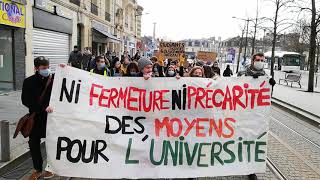 Manifestation des enseignants et des étudiants à Bordeaux [upl. by Anatola351]