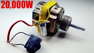 Free Electric Energy Wheel Generator 230V Big Capacitor 20000W Service Idea 2024 [upl. by Ylam]