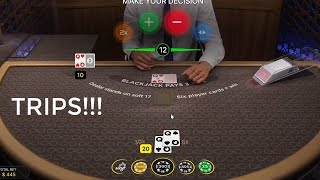 INSANE HUGE WIN BLACK JACK  MONSTER SIDE BETS 400 to 17000 [upl. by Vizza]