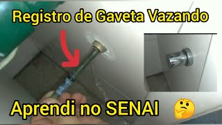 Professor do SENAI ensinou 👷 Como Consertar Registro de Gaveta Vazando em Apto [upl. by Erreid]