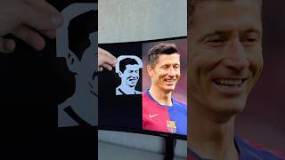 Lewandovski from Barselona art creative portrait lewandowski barcelona [upl. by Markus839]