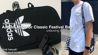 review Adidas adicolor classic festival bag tas compact kecil tapi muat banyak Rp 400 ribuan [upl. by Nilyram]