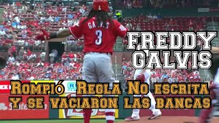 MLB  FREDDY GALVIS Rompió regla no escrita y se vaciaron las bancas [upl. by Terrie446]