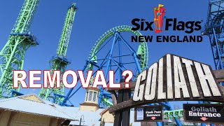 Goliath Being Removed From Six Flags New England [upl. by Ayotnahs989]