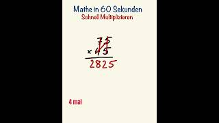 Schnelles Multiplizieren Mathe Hack [upl. by Teerell]