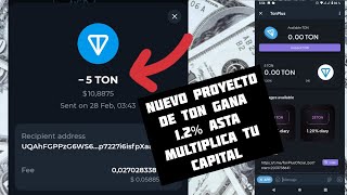 Nuebo proyecto en la red de TON PLUS criptomoneda oficial de telegram gana 12 diario [upl. by Oivalf]