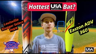 HOTTEST USA BAT Easton ADV 360 vs Louisville Slugger Select PWR  USA Baseball Bat review [upl. by Joung]