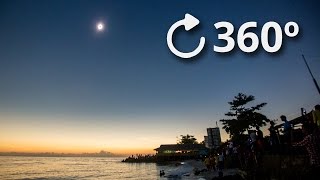 360º Total Solar Eclipse Experience 4K  Indonesia 2016 [upl. by Aicilf]