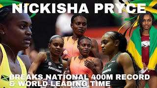 Nickisha Pryce Sets Stunning 400m World Record at London Diamond League [upl. by Amehsat]