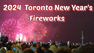 Toronto’s Spectacular Fireworks Show to Welcome 2024  Toronto New Years Eve Fireworks 🎆🎇🎊 [upl. by Goddord370]