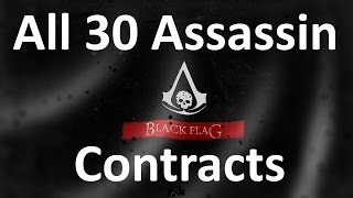 quotAssassins Creed 4 Black Flagquot walkthrough 100 synchronization All 30 Assassin Contracts60FPS [upl. by Ennahs]