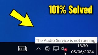 The Audio Service is not running in Windows 10  11 8  7  How To Fix Error Red X on Sound Icon 🔇✅ [upl. by Eniamrehc734]