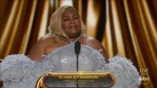 Davine Joy Randolph OSCARS Acceptance Speech  2024 Academy Awards [upl. by Lokim]