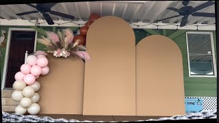 Making a wooden arch backdrop [upl. by Casie]