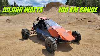 HOMEMADE ELECTRIC BUGGY  CROSSKART  GO KART  Complete Build amp Test Drive [upl. by Magavern136]