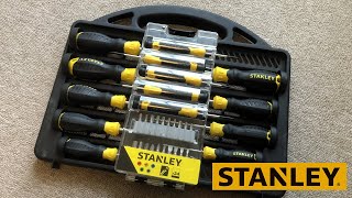 STANLEY Screwdriver Set 34 pcs phillips pozi flat and torx  STHT062141  Review [upl. by Irep]