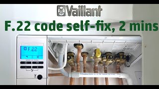 No need plumber F22 Vaillant ecoFit Pure Boiler Low Pressure [upl. by Aniuqal114]