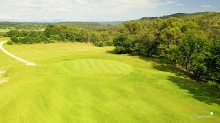 Golf du Luberon  drone aerial video  Pierrevert  Hole13 [upl. by Spillihp]