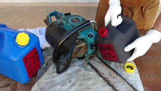 How to gas and oil a chainsaw [upl. by Avirt364]