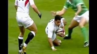 Peter Stringer tap tackle on Jason Robinson [upl. by Ainolopa250]