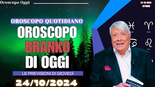 Oroscopo Branko 24 Ottobre 2024 Novità Astrologiche per il Tuo Segno [upl. by Anitsyrc]