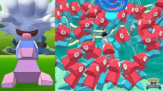 Primeape evolves into Annihilape during Porygon Comm Day Classic [upl. by Yalcrab11]