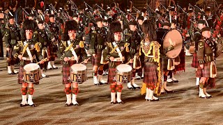 Pipes amp Drums of The Royal Regimental Bands The Highlanders and The Royal Highland Fusiliers [upl. by Lacsap825]