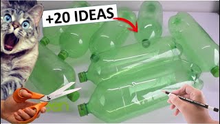 20 MANUALIDADES con BOTELLAS DE PLÁSTICO ♻️ IDEAS CON RECICLAJE ♻️ [upl. by Eidua]