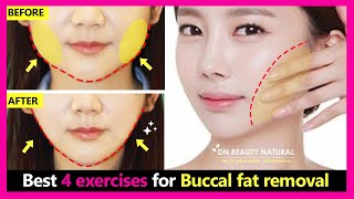 Best 4 exercises for Buccal Fat Cheek fat Removal naturally How to lose Face fat without surgery [upl. by Faruq]