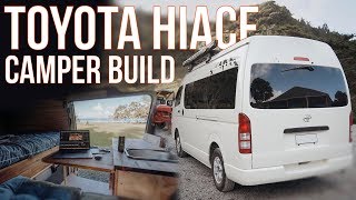 Toyota Hiace Camper Build NZ  Walk around 7 Day Build vanlife [upl. by Eilyak54]