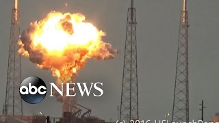 SpaceX Rocket Explodes At Launch Site [upl. by Mixie581]