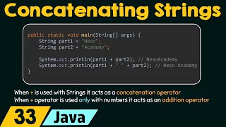 Concatenating Strings in Java [upl. by Ayna]