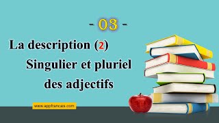 الدرس 3  La description 2 SINGULIER et PLURIEL des ADJECTIFS [upl. by Forster474]