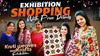 Exhibition Shopping  Kruti Weavez amp Krafts Unique Collection Sarees Fabrics Dresses Divya Vlogs [upl. by Merle]