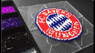 FC Bayern Munich Fan Art Perler Hama Beads Pixel Artt [upl. by Acilejna]