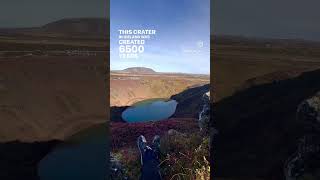 Kerid Crater in Iceland is a different planet 🤩🤯😱 travelshorts iceland crater [upl. by Yttam]