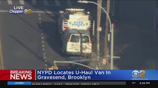 NYPD locates UHaul van sought in connection to Brooklyn subway shooting [upl. by Oijimer]