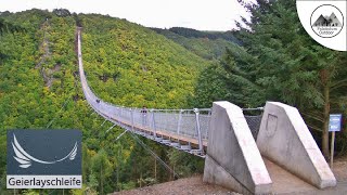 Geierlay Hängeseilbrücke  SaarHunsrückSteig Wanderung  56290 Mörsdorf [upl. by Rebeka]