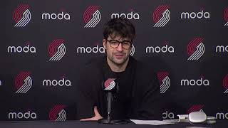 Deni Avdija Postgame Interview  Portland Trail Blazers 115 Sacramento Kings 106 [upl. by Gnad148]