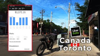 Uber Eats Food Delivery  Toronto Jul 25 2020 HustlingAllDay WeeklyReport ✊🚲😷💲 [upl. by Ikceb82]