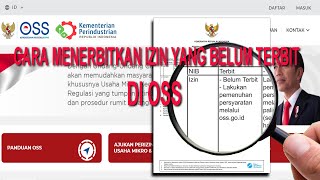 CARA MENERBITKAN IZIN YANG BELUM TERBIT DI OSS [upl. by Ecarg]