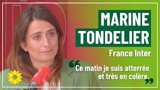 « Ce matin je suis atterrée et très en colère » Marine Tondelier sur France Inter [upl. by Sitarski]