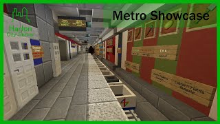 Minecraft Fully Automatic MetroSubway System  Harlon City Server [upl. by Moskow]