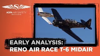 Early Analysis Reno Air Races T6 Midair September 17 2023 [upl. by Oiled]