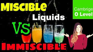 O Level Chemistry  Miscible Liquids vs Immiscible Liquids EXPLAINED  by Mohammad Usman [upl. by Wulfe]