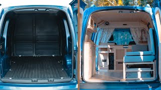 DIY Camper Van Conversion  Full Build Timelapse  VW Caddy [upl. by Ahsenyt]